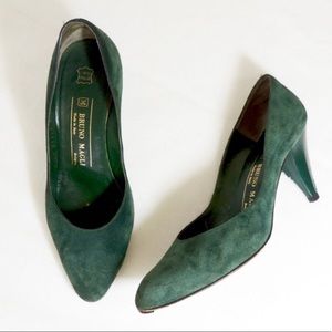 Vintage Bruno Magli Italian Suede Pumps-Sz 6.5B